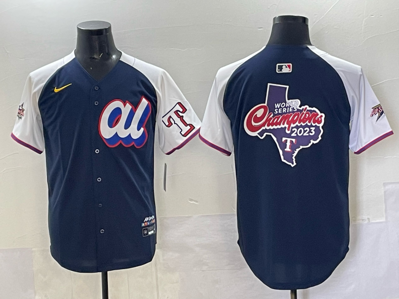 Men Texas Rangers blank blue Nike MLB All Star 2025 jersey style 020